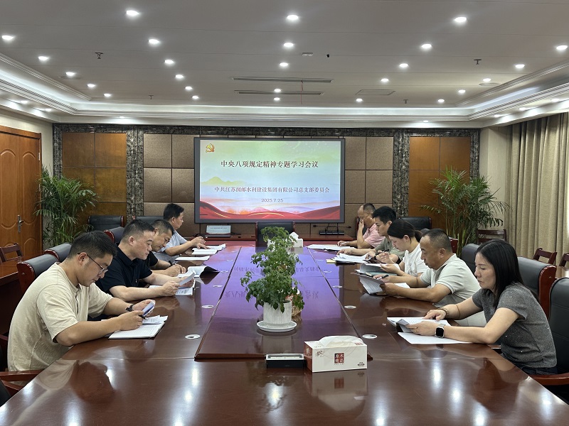 水建集团党总支开展7月份主题教育专题学习会议