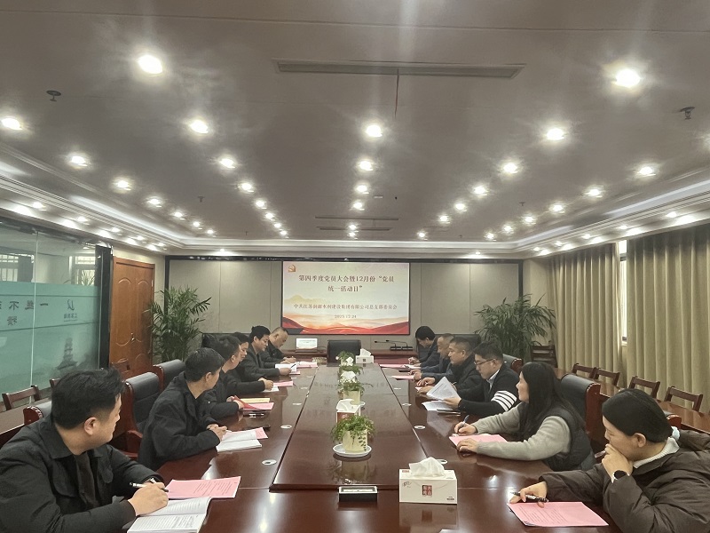 水建集团党总支开展第四季度党员大会暨12月份党员“统一活动日”活动
